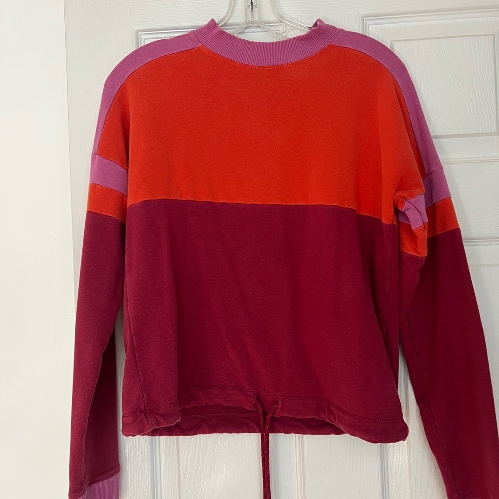cotopaxi Colorblock Crewneck in Red, Orange, Purple